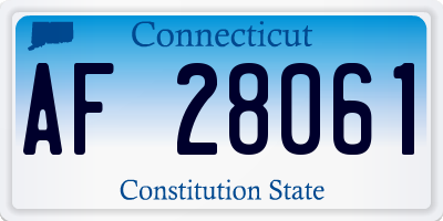 CT license plate AF28061