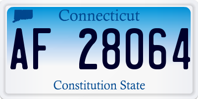 CT license plate AF28064