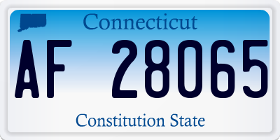 CT license plate AF28065