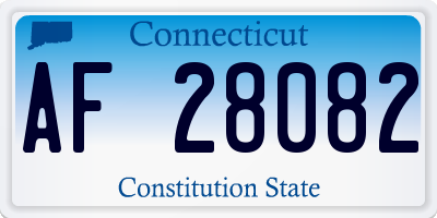 CT license plate AF28082
