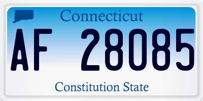 CT license plate AF28085