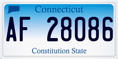 CT license plate AF28086