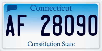 CT license plate AF28090