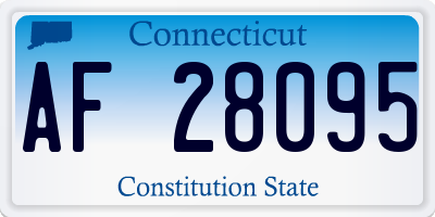 CT license plate AF28095