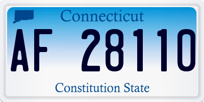 CT license plate AF28110