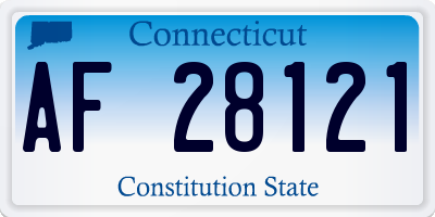CT license plate AF28121