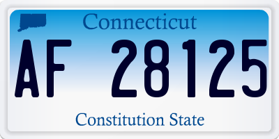 CT license plate AF28125