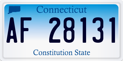 CT license plate AF28131