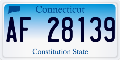CT license plate AF28139