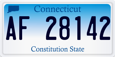 CT license plate AF28142