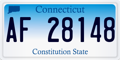 CT license plate AF28148