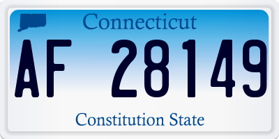CT license plate AF28149
