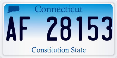 CT license plate AF28153