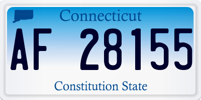 CT license plate AF28155