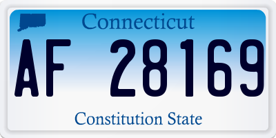 CT license plate AF28169