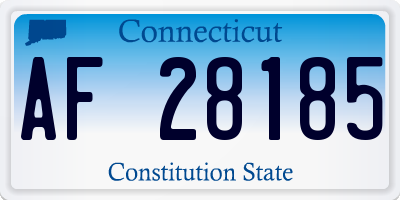 CT license plate AF28185