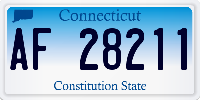 CT license plate AF28211