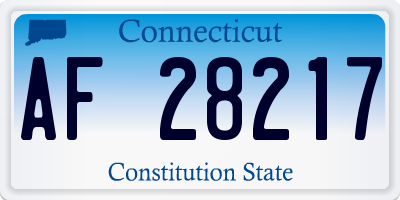 CT license plate AF28217