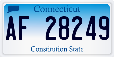 CT license plate AF28249