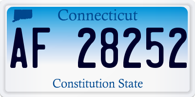 CT license plate AF28252