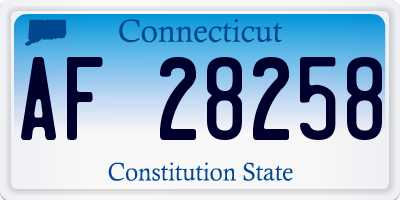 CT license plate AF28258