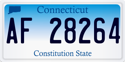CT license plate AF28264