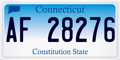 CT license plate AF28276
