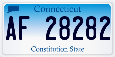 CT license plate AF28282