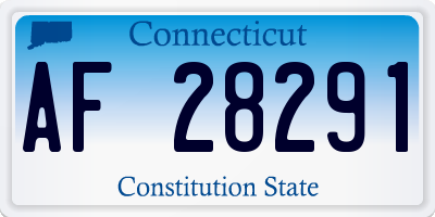 CT license plate AF28291