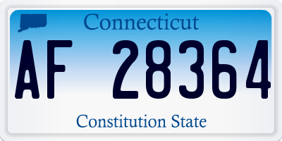 CT license plate AF28364