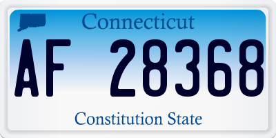 CT license plate AF28368