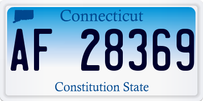 CT license plate AF28369