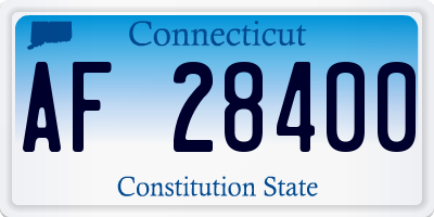 CT license plate AF28400