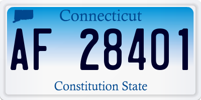 CT license plate AF28401
