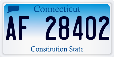 CT license plate AF28402