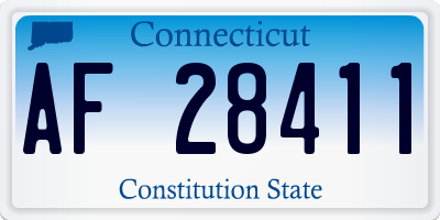 CT license plate AF28411
