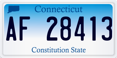 CT license plate AF28413