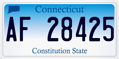 CT license plate AF28425