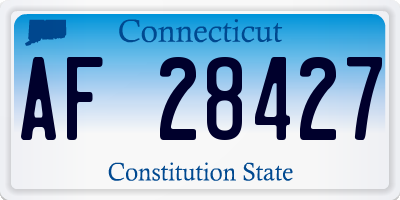 CT license plate AF28427