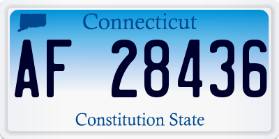 CT license plate AF28436