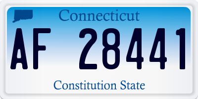 CT license plate AF28441