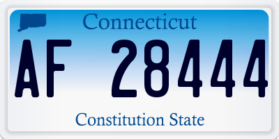 CT license plate AF28444
