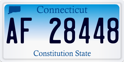 CT license plate AF28448
