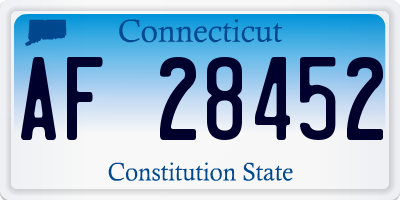 CT license plate AF28452