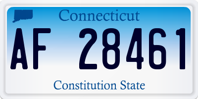 CT license plate AF28461