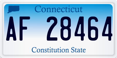 CT license plate AF28464