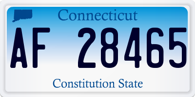 CT license plate AF28465