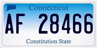 CT license plate AF28466