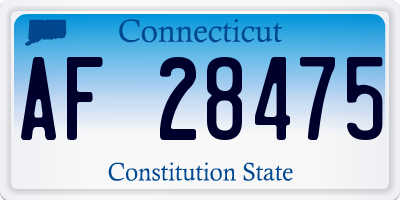 CT license plate AF28475