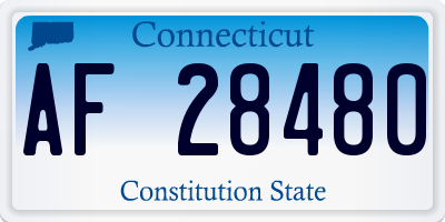 CT license plate AF28480